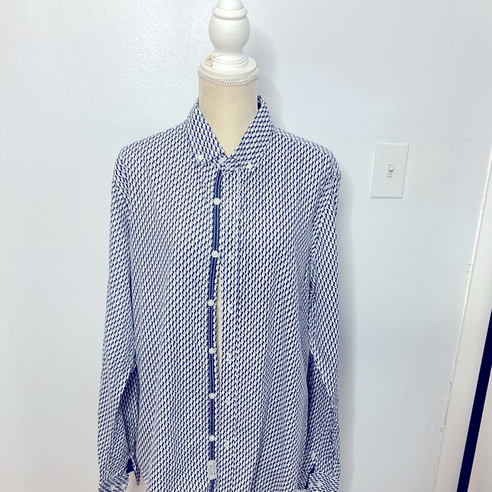 Men’s button down shirt.